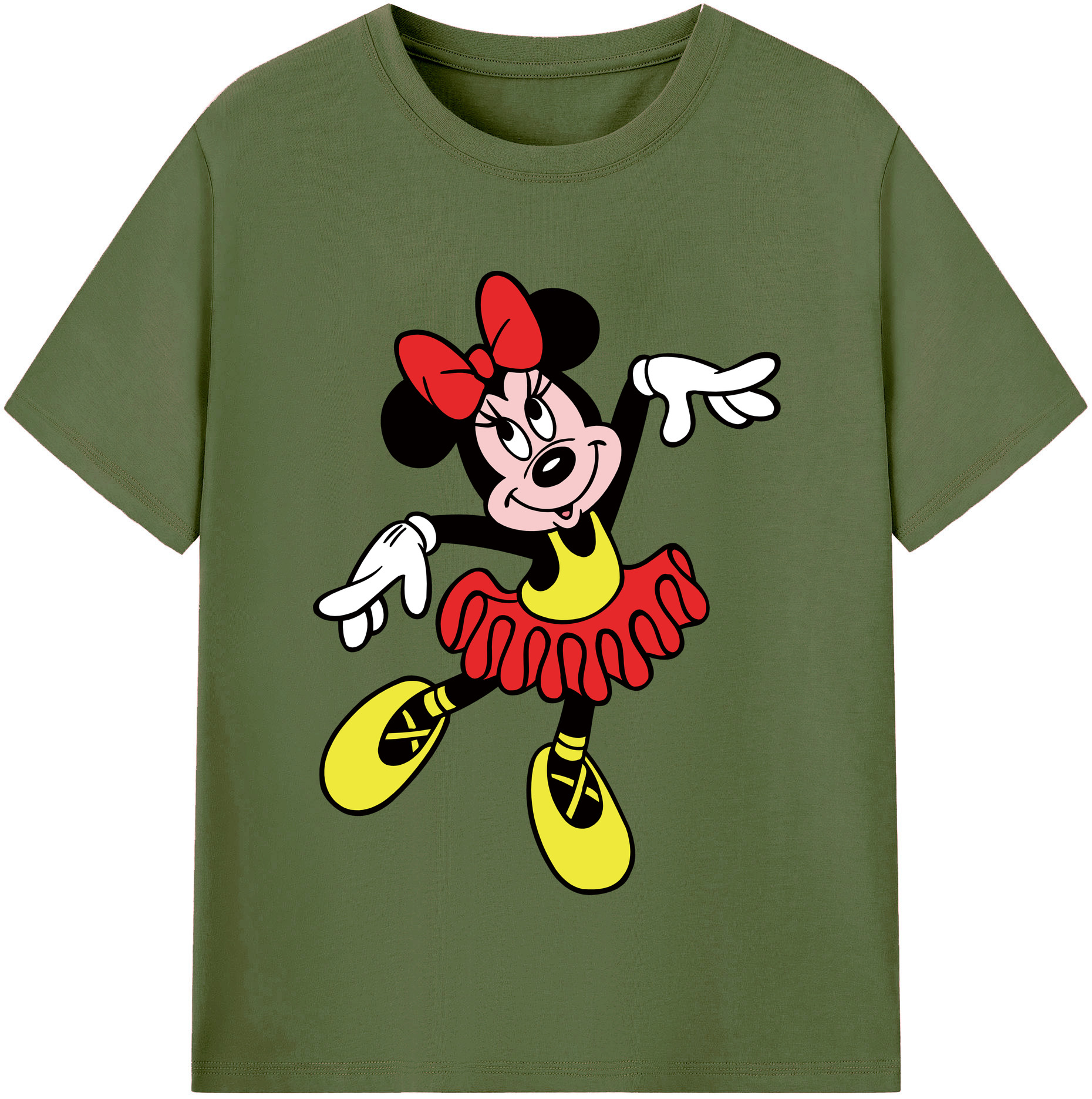 （画像用） ミッキーマウス Mickey Mouse 綿100％半袖Tシャツ（フロントプリント）